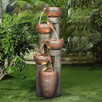 5 -Tier Outdoor Garden Water Fountain Decor