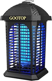 Bug Zapper Outdoor, 4200V Electric Mosquito Zapper, Bug Zapper Outdoor, Fly Traps, Fly Zapper, Mosquito Killer Indoor 3 Prong Plug, 90-130V, ABS Plastic Outer