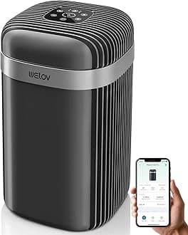 WELOVSmart Air Purifiers for Home, Air Purifer for Bedroom with 23dB Quiet,H13 True HEPA Air Filter for Pets Allergens Removal to 0.1 Microns,Odor Eliminator for Wildfire Pollen Dust,Alexa Control