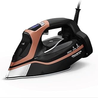 Rowenta Iron Steam Force Pro Steam Iron for Clothes, 1850 Watts, 5 Presets Smart Screen, Stainless Steel Soleplate, High-Efficiency Handheld Steamer Ironing, Anti-Drip Protection, Black Copper, DW9580
