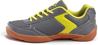 Nivia Flash Shoe Badminton Shoes for Mens, Rubber Sole with PVC Synthetic Leather Upper and mesh for Sports, Badminton, Volleyball, Squash, Table Tennis, (Dark Grey) UK-7