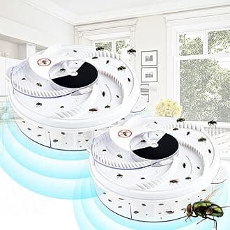 Electric 2 Pcs Fly Trap Pest Device Gnat Flying Insect Automatic Indoor Catcher Control Traps Reject Repellents Tools for Ranch, Garden