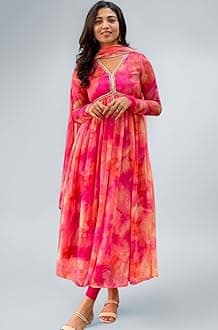 KD Women's Anarkali Floral Printed Kurta Pent Set with Dupatta Anarkali Kurta for Women | Kurta Set | Ethnic Set | Dupatta Set