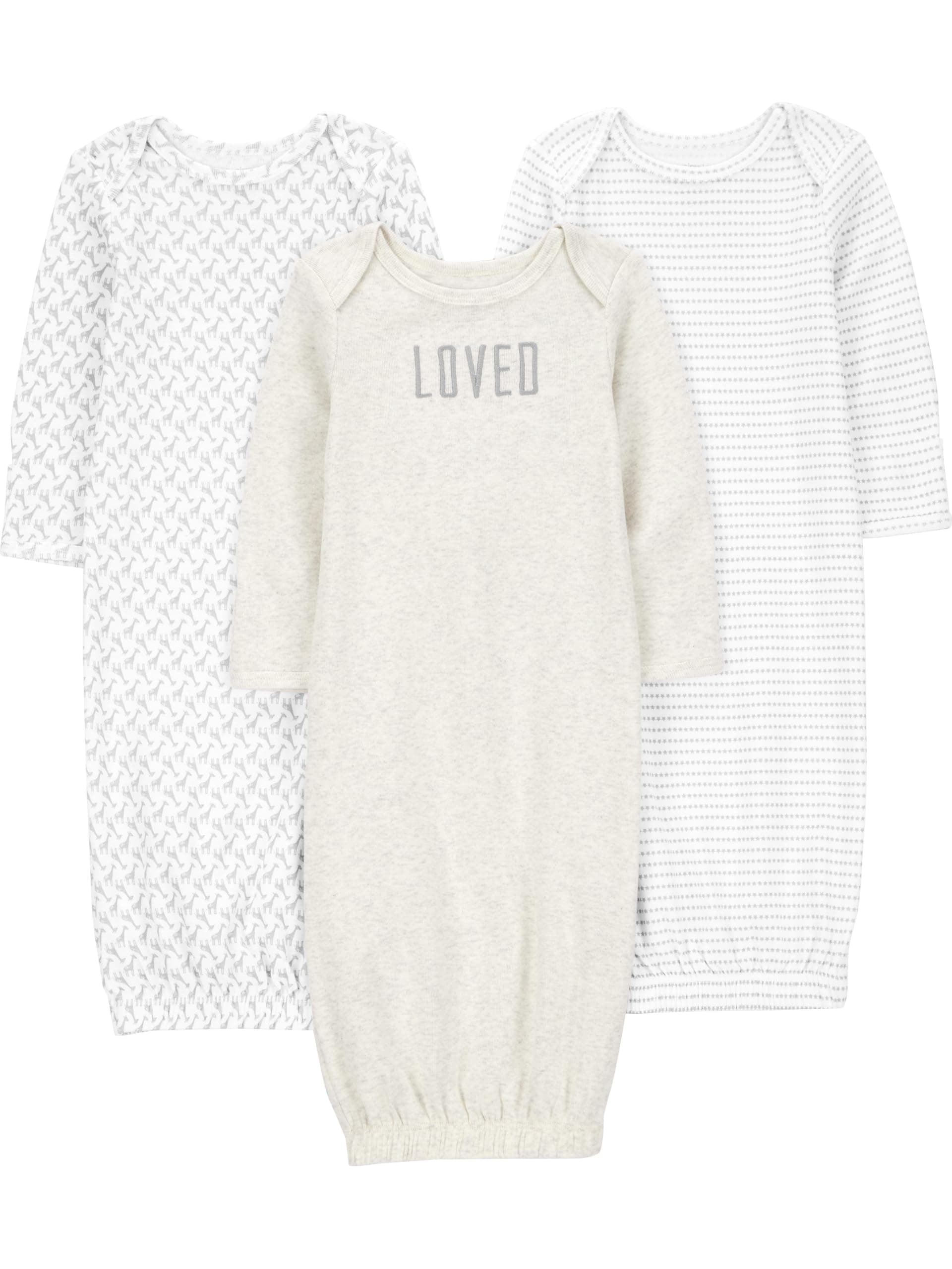 Simple Joys by Carter's Baby 3-Pack Neutral Cotton Sleeper Gown