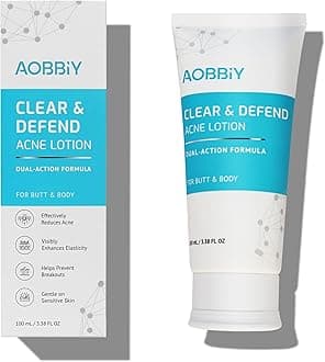Butt Acne Clearing Treatment Cream: Clears & Prevents Breakouts Fast – Gentle Body & Back Lotion for Clogged Pores, Folliculitis & Bumps, 2% Salicylic Acid & Niacinamide, Ideal for Women, Men & Teens