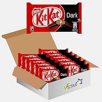 VSTAR All Chocolate Bars Collection (Kit Kat 4 Finger 70% Dark 41.5g, Half Box), 1.0 count