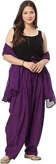 Woman's Plain Cotton SEMI Patiala Salwar with Dupatta|| Free Size || Plain Patiala || SEMI Patiala Pants || Solid Cotton Patiala || Patiyala