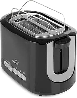 V-Guard Vt230 2-Slice Automatic Pop-Up Toaster With Bun Warmer, Variable Browning Levels And Defrost & Reheat Functions (850 Watts, Black)