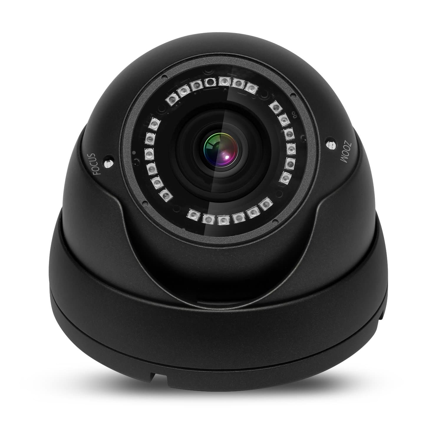 1080P Dome Security Camera, 2.1MP HD 4 in 1 (TVI, AHD, CVI, Analog) CCTV Indoor & Outdoor Surveillance Camera, 2.8mm-12mm Varifocal Zoom Lens, 130ft Night Vision and IP66 Weatherproof (Gray)