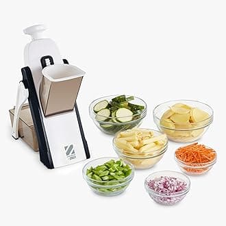 Zakarian by Dash Safe Slice Mandoline for Vegetables, Meal Prep & More with 30+ Presets & Thickness Adjuster - Black
