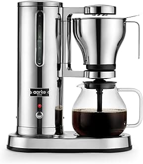 - aarke Coffee Maker - Electric Drip Brewer with Automatic Drip-Stop, Glass Carafe, Brews Full Pot in Under 6 Minutes, SCA certified, Stainless Steel