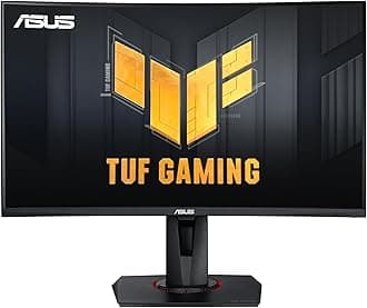 ASUS 27” 1080P TUF Gaming Curved HDR Monitor (VG27VQM) - Full HD, 240Hz, 1ms, Extreme Low Motion Blur, Adaptive-Sync, Freesync™ Premium, Speakers, Eye Care, HDMI, DisplayPort, USB, Height Adjustable