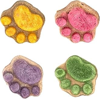 4 Paw Shape Cat Snacks,Temptation Cat Treats Training Cat Treats,Cat Paw Biscuits Cat Treat,Kitten Treats Healthy Cat Treats,Healthy Cat Snacks Treats Oral Cleaning Cat Snacks For Indoor Outdoor Cats