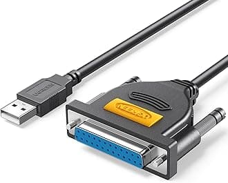 UGREEN USB Male to DB25 Female Parallel (25 Pin) Printer Cable Adapter, 6FT Connector DB25 IEEE 1284 Converter for Old Printer Support Windows 11/10/8/7/macOS10.4 (Tiger) to 13 (Ventura)/Linux