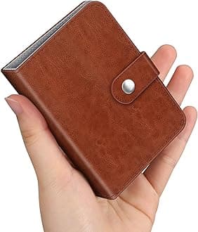 Fintie Mini Photos Album Book for 2x3 Inch Films - 52 Pockets Small Albums for Fujifilm Instax Mini Instant Camera/Polaroid Hi-Print Pictures, Kpop Photocard Holder Binder, Vintage Brown