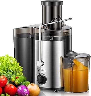 WERPOWER Juicer Machine, Centrifugal Juicer Extractor with Wide Mouth 3 Inch Feed Chute for Fruit Vegetable, Easy to Clean, Stainless S.