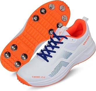 Vector XSwing 2.0 Cricket Shoes for Men & Boys Sports Shoes Lightweight Upper with TPU Fusing, EVA Midsole with Rubber Oustole Cricket Practice/Professional