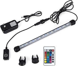 MQ 20 in Submersible LED Aquarium Light, 3.5W Color Changing Fish Tank Light with Remote Control, IP68 Crystal Glass 24 LEDs Lights Bar, for Fish Tank 25-30 inch