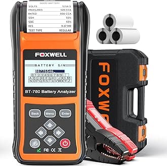 24V 12V Car Battery Tester with Printer - 2026 FOXWELL BT780, Professional Battery Load Analyzer, 100-2000CCA Automotive Cranking Charging System Checker for Pro Technician & Shop