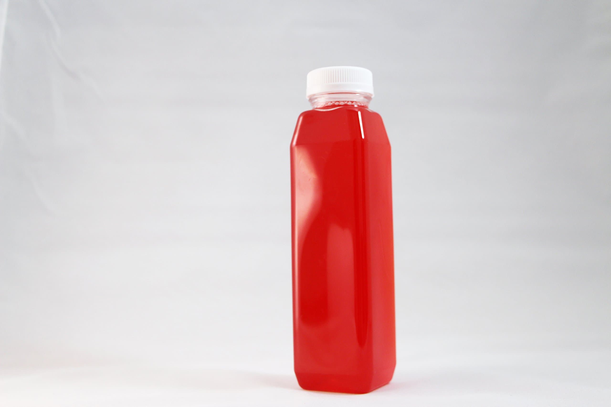 Captiva Containers Clear Plastic Juice/Dressing Bottles - Square or Round with Caps - BPA Free - 12oz - Pack of 100+