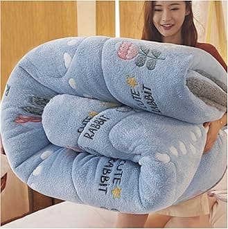 RRNAR Down Duvet, Cashmere Quilt, Quilt/quilts, Comforter, Winter Quilt Thicken Lamb Cashmere Duvet for All Seasons, Soft and Durable Heavy Quilts, Machine Washable,I,180x220cm(4kg) [Energy Class A]