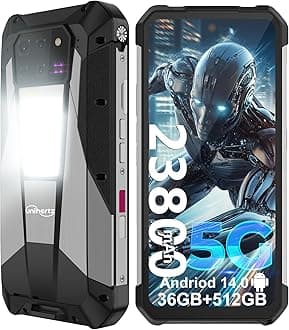 Tank 3 Pro Rugged Smartphone 5G, Android 14 Mobile Phones with Projector, 36GB RAM+512GB ROM, 6.79" Waterproof Unlocked Cell Phone 23800mAh, 2TB Expand/OTG(Support T-Mobile&Verizon Only)