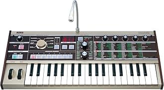 microKORG Compact Analog Modeling Synthesizer w/Vocoder Mini Mic, 4 Voices and 6-step Arpeggiator