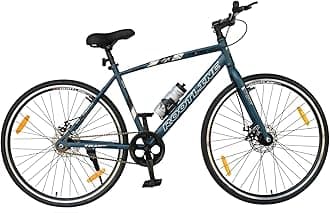 ROOTLINE Tribe 700C (Grey) Dual DISC,PU Saddle,D/W Alloy Rim,Water Decals Lightweight & Hybrid Cycle for Racing