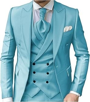 Mens 3 Piece Suits for Men Slim Fit Wedding Tuxedo Suit Fashion Formal