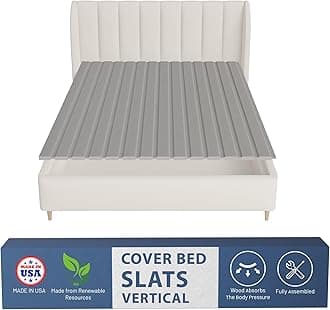 Greaton, 0.75-Inch Vertical Wooden Bunkie Board/Bed Slats, King, Grey