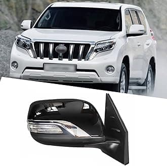 Passenger Side Mirror Fit for 2012-2016 Toyota Land Cruiser Prado LC200 Side Mirror Replacement Rear View Mirrors Accessories Turn Light,Electric Folding,Electric Adjustment,Heated