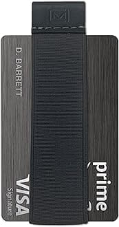 Modern CarryQuick Draw Minimalist Wallet for Men & Women, Elastic Band Minimal Credit Card Holder with Leather Tab, Card Grabber for Long Nails, One Size, Credit Card Wallet