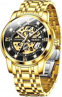 OLEVS Ladies Luxury Gold Silver Stainless Steel Quartz Watch Waterproof Date