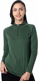 London Hills Women's Cotton Regular Fit Tshirt Full Sleeve Zipper Tshirt T-Shirt Full Sleeves