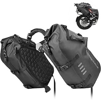 Motorcycle Saddlebags 48L(24L*2) Waterproof Motorbike Side Bags, Travel Luggage Panniers with Shoulder Strap for Adventure & Sport Motorcycle Racks, 1 Pair