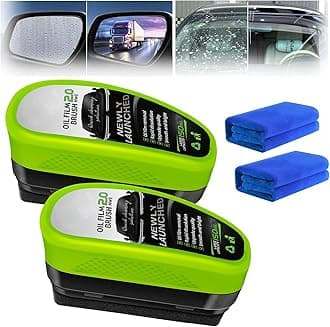 2Pcs Automotive Oil Film Cleaning Brush,Reusable Oil Film Cleaning Brush,Glass Cleaning Board,Oil Film Cleaning Brush,Car Glass Oil Film Cleaner for Windshield Improves Clarity and Visibility, Green