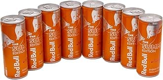 Summer Edition Apricot - Strawberry 8 x 250ml Cans of Energy Drink