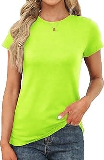 Memorose Women Long Sleeve Shirts Tops Fall Tunic Causal Fashion Round Neck Basic Tee