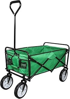 Heavy Duty Foldable Garden Trolley Folding Cart Wagon Truck Wheelbarrow Collapsible Beach Pull Along Festival Utility Camping