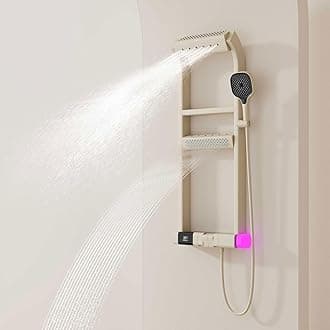 BEITH Thermostatic Shower System, 2025 Upgraded 6 Functions Piano Key Design Shower Set, 40x10cm Shower Faucet Sets Complete and Handheld, LED Digital Display, Bathtub Faucet, 59A Copper