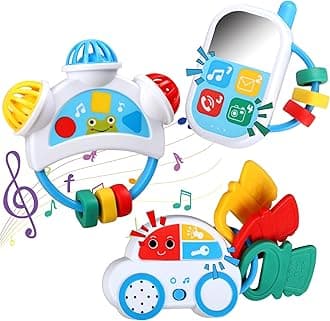 Baby Sensory Toys - Baby Teething Toys Infant Newborn Montessori Toys for Boys Girls 0 3 6 9 12 18 Months 1 Year Old Birthday Gifts - Toddler Travel Toys Educational Learning Activities