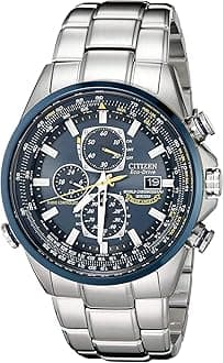 AT8020-54L Chronograph Eco-Drive Watch for Men, Silver