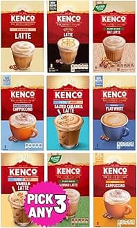 Kenco Instant Coffee Sachets Pick Any 3 packs from 9 Blend Inc: Almond Latte, Vanilla, Oat Latte, Baileys, Cappuccino, Flat White, ICED HOT salted Caramel Etc.