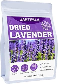 Jarteela - Dried Lavender Flowers - 3.53oz/100g - Premium Natural Food-grade Edible Flowers - Culinary Lavender Buds - Non-GMO - Perfect for Tea, Baking, Lemonade, DIY, Sachets