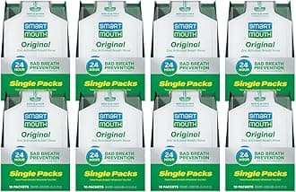 Mouthwash Travel Packets for 24 Hours of Fresh Breath Guaranteed, 8 Boxes, 10 packs each