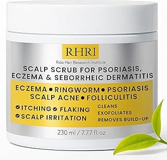 Anti Fungal Pre Shampoo Scalp Scrub for Psoriasis, Eczema & Seborrheic Dermatitis | DHT Blockers, Mineral Complex & Tea Tree Oil | Soothes Scalp and Promotes Hair Growth for Men & Women