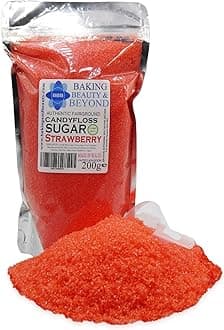 – Baking Beauty and Beyond Premium Candy Floss Sugar 200g - Strawberry Flavour