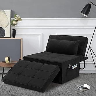 Saemoza Sofa Bed, 4 in 1 Multi Function Folding Ottoman Sleeper Bed with Storage Bag, Modern Convertible Chair Adjustable Backrest Sleeper Couch Bed for Living Room,Towel Fabric