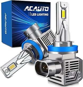 H11 LED Headlight Bulb, 2024 Upgrade 30000LM 700% Brighter H9 H8 bulbs, 6500K Cool White H8 H9 H11 fog light bulbs, Canbus Ready Plug and Play, Pack of 2