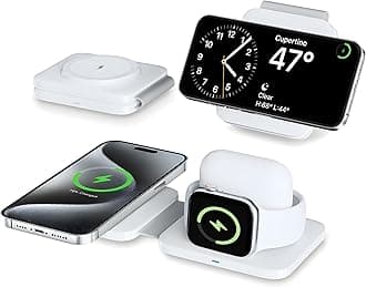 3 in 1 Charging Station for Apple Multiple Devices, Foldable Travel Wireless Charger for iPhone 16/15/14/13/12, for Apple Watch Charger Ultra/10/9/8/7/6/5/4/3, for 4/3/2/Pro